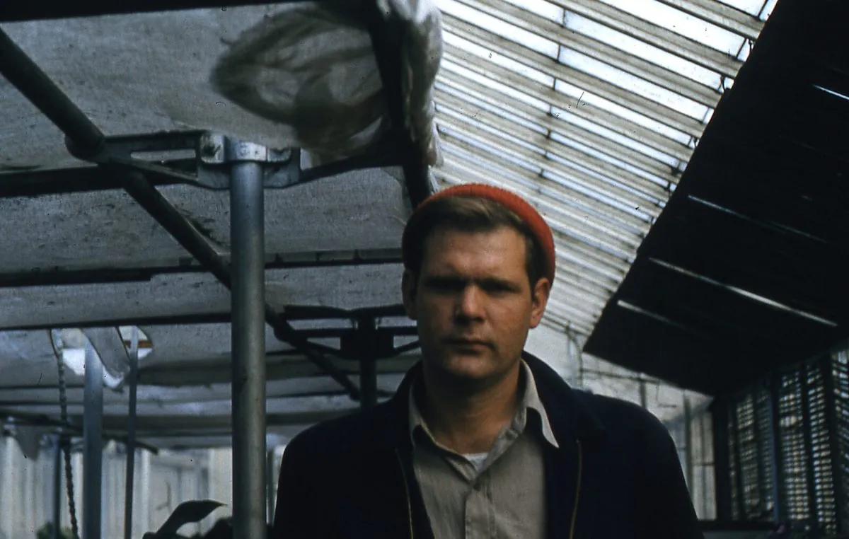 Fred Nelis Sr. in the Nelis Nurseries greenhouse